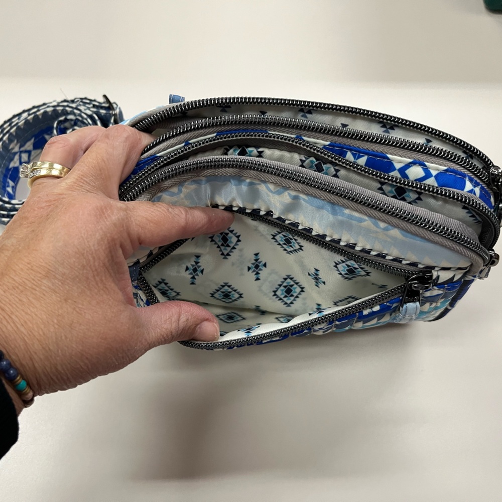 LUG Guild Collection Super Coupe 2 Crossbody Bag NWT
Color: Southwest Geese Blue - Picture 5 of 7